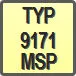 Piktogram - Typ: 9171 MSP